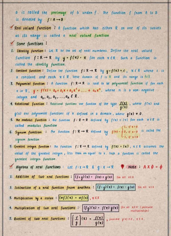 IIT Maths Complete Formula Sheet (11th & 12th) – Tazanotes